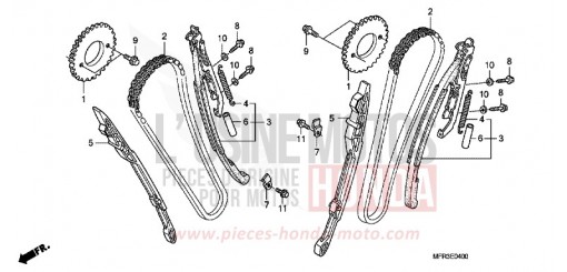 CAM CHAIN/TENSIONER VT1300CXA de 2010